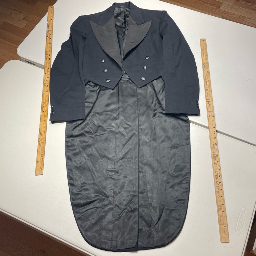 Vintage Black Tailcoat size 46/36R (small) for White Tie (Formal Evening Wear)